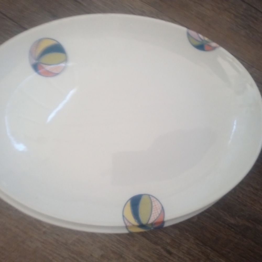 Japanese Aritaware Oval Set Of 2 Vintage ceramic Plates